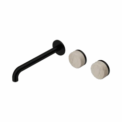 Serenity Wall Basin Set 220mm Offset Spout 33 Serenity Wall Basin Set 220mm Offset Spout -HERA BATHWARE serenity wall basin set 220mm offset spoutmatte blackrome travertinebasin setnero tapware 193126