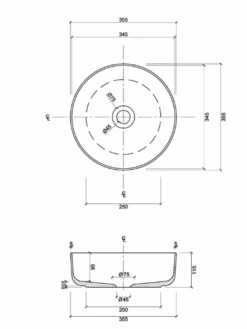 Seymour Studs Above Counter Basin | Eight Quarter -HERA BATHWARE seymour studs above counter basin eight quarterabove counter basineight quarter 134602