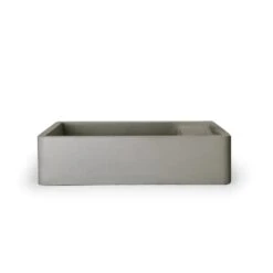 Shelf 03 Basin - Surface Mount (Without Taphole) -HERA BATHWARE shelf 03 basin surface mount without tapholewithout overflowsky greynood co 155118