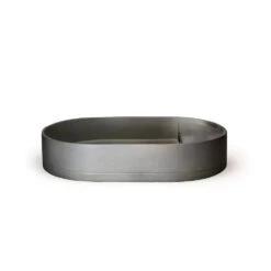 Shelf Oval Basin - Surface Mount (Without Taphole) -HERA BATHWARE shelf oval basin surface mount without tapholewithout overflowmidtone greynood co 784722