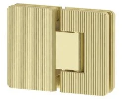 Shower Screen Hinge – Fluted – Glass To Glass -HERA BATHWARE shower screen hinge fluted glass to glassfrench goldshower hingebella vista 196005