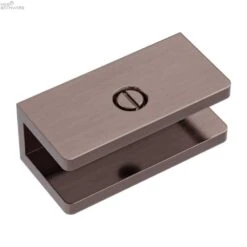 SHOWER U BRACKET 10MM GLASS -HERA BATHWARE shower u bracket 10mm glassbrushed bronzewall bracketnero tapware 470041