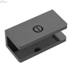 SHOWER U BRACKET 10MM GLASS -HERA BATHWARE shower u bracket 10mm glassgun metalwall bracketnero tapware 666468