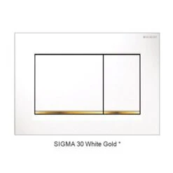 SIGMA 30 DUAL FLUSH BUTTON SQUARE -HERA BATHWARE sigma 30 dual flush button squarewhite goldflush panelbest bm 415222