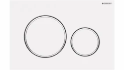 SIGMA20 DUAL FLUSH BUTTON ROUND MATT WHITE WITH GLOSS WHITE TRIM