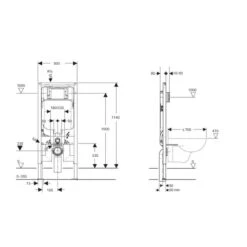 Sigma8 Concealed Cistern Duofix (For Wall Hung Pan) | Geberit -HERA BATHWARE sigma8 concealed cistern duofix for wall hung pan geberittoilet suitesinspire bathware 678228