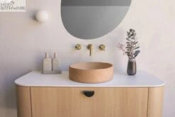 Slip Basin - Wall Hung -HERA BATHWARE slip basin wall hungpastel peachnood co 583694