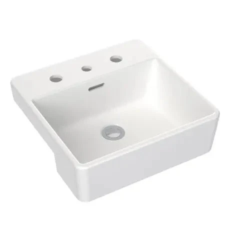 SQUARE SEMI RECESSED BASIN 400MM 1 SQUARE SEMI RECESSED BASIN 400MM