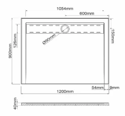 Square Shower Base - SMC With METAL GRATE 900/1200mm -HERA BATHWARE square shower base smc with metal grate 9001200mm1200900mmshower basepolymore 362879