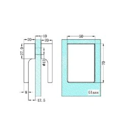 SQUARE SHOWER KNOB HANDLE -HERA BATHWARE square shower knob handlebrushed bronzeknobnero tapware 878848