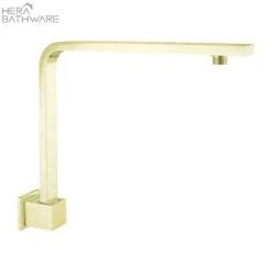 SQUARE Swivel Shower Arm -HERA BATHWARE square swivel shower armbrushed goldshower armnero tapware 365559