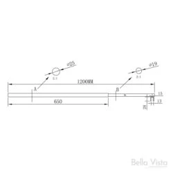 Stabiliser Bar – Round – Cut To Size -HERA BATHWARE stabiliser bar round cut to sizebrushed chromestabilizerbella vista 104668