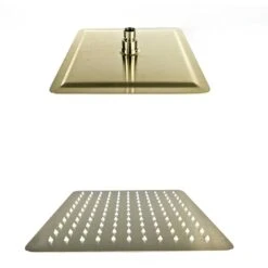 Stainless Square Shower Head -HERA BATHWARE stainless square shower head250mmbrushed goldshower headbella vista 553053