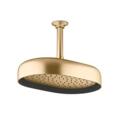 Statement Oblong Rainhead -HERA BATHWARE statement oblong rainheadbrushed brasskohler 593647