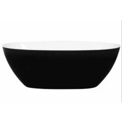 Stella Free Standing Bathtub - Matte Black & White | Ceto -HERA BATHWARE stella free standing bathtub matte black1500mmmatte blackbathtubkdk bathware 817643