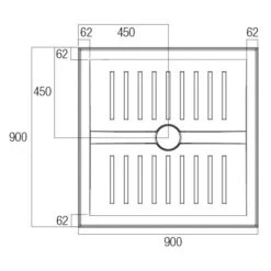 Stonelite™ Access (Anti-Slip) Shower Base | Stonelite™ -HERA BATHWARE stonelite access anti slip shower base stonelitestainless steel900x900 centre outletshower basestonelite 634827