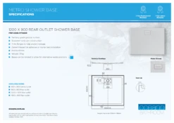 Stonelite™ Metro Shower Base | Stonelite™ -HERA BATHWARE stonelite metro shower base stonelite1200x900 rear outletshower basestonelite 576206