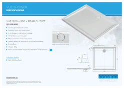 Stonelite™ Vue Shower Base | Stonelite™ -HERA BATHWARE stonelite vue shower base stonelitewhite1200x900 rear outletshower basestonelite 150525