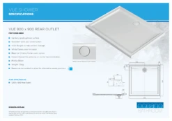 Stonelite™ Vue Shower Base | Stonelite™ -HERA BATHWARE stonelite vue shower base stonelitewhite900x900 rear outletshower basestonelite 119367