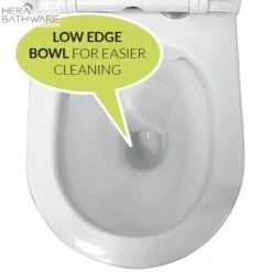 T003D Floor Mount Rimless Pan With Geberit Cistern -HERA BATHWARE t003d floor mount rimless pan with geberit cisterngloss whitepan onlytoiletbest bm 677775