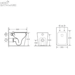 T003D Floor Mount Rimless Pan With Kappa Geberit Cistern -HERA BATHWARE t003d floor mount rimless pan with kappa geberit cisterngloss whitepan onlytoiletbest bm 142661