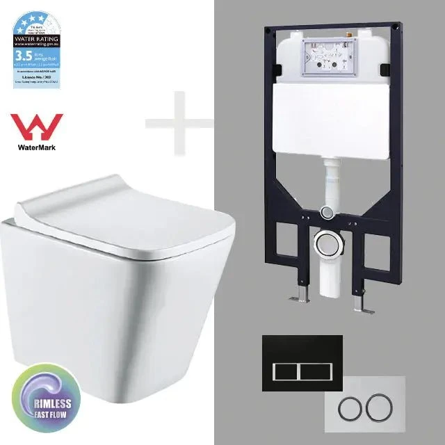 T052E Wall Hung Rimless Pan With RT Cistern 1 T052E Wall Hung Rimless Pan With RT Cistern