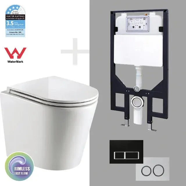 T053E Wall Hung Rimless Pan With RT Cistern 2 T053E Wall Hung Rimless Pan With RT Cistern - Image 2