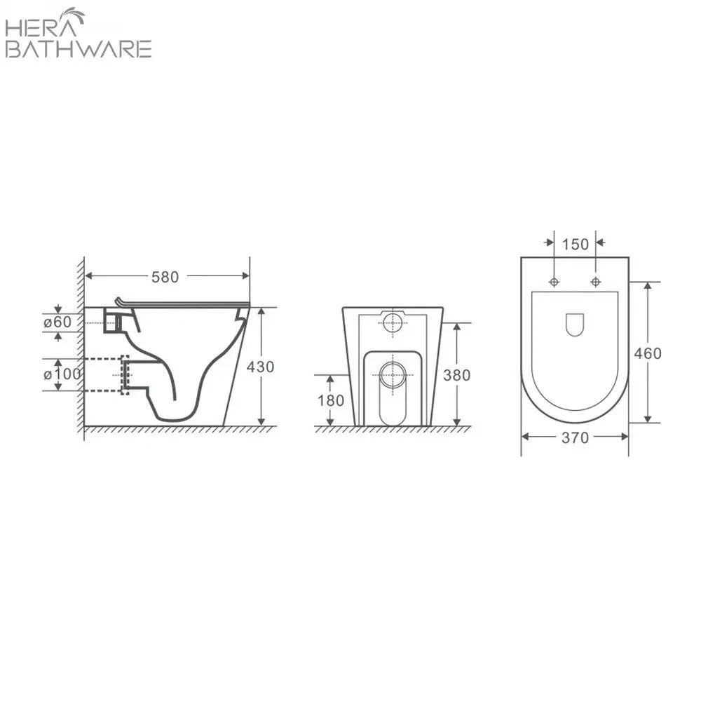 T1003D Floor Mount Rimless Pan With RT Cistern 3 T1003D Floor Mount Rimless Pan With RT Cistern - Image 3