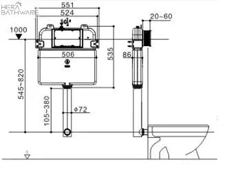 T1003D Floor Mount Rimless Pan With RT Cistern 4 T1003D Floor Mount Rimless Pan With RT Cistern - Image 4