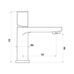 THE GABE Basin Mixer - Chrome 9 THE GABE Basin Mixer - Chrome -HERA BATHWARE the gabe basin mixer chromematte black handlechromebasin mixerlinkware 411472