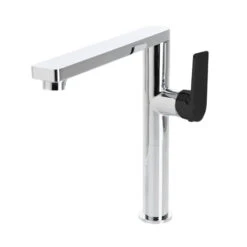 THE GABE LEVA SINK MIXER – CHROME 8 THE GABE LEVA SINK MIXER – CHROME -HERA BATHWARE the gabe leva sink mixer chromechrome with matte black handlelinkware 881601
