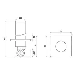 THE GABE Shower Mixer - Chrome 8 THE GABE Shower Mixer - Chrome -HERA BATHWARE the gabe shower mixer chromematte black handlechromeshower mixerlinkware 705772