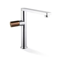 THE GABE Tall Basin Mixer - Chrome -HERA BATHWARE the gabe tall basin mixer chromerose gold handlechrometall basin mixerlinkware 417998