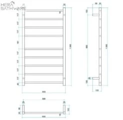 Thermogroup BS46M Straight Round Budget Heated Towel Rail 600*1080*122mm -HERA BATHWARE thermogroup bs46m straight round budget heated towel rail 6001080122mmstainless steelheated towel railthermogroup 258074