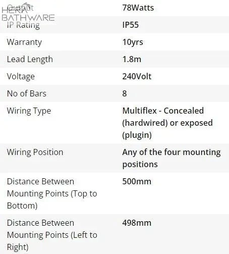 Thermogroup CR23M Curved Round Ladder Heated Towel Rail 530*700*150mm 3 Thermogroup CR23M Curved Round Ladder Heated Towel Rail 530*700*150mm - Image 3