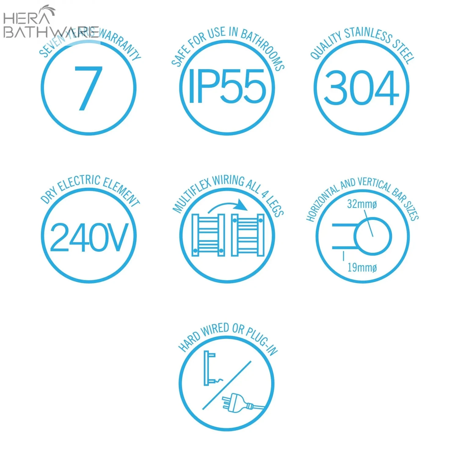 Thermogroup SR25MBB Brushed Brass Round Ladder Heated Towel Rail 550*550*122mm 4 Thermogroup SR25MBB Brushed Brass Round Ladder Heated Towel Rail 550*550*122mm - Image 4