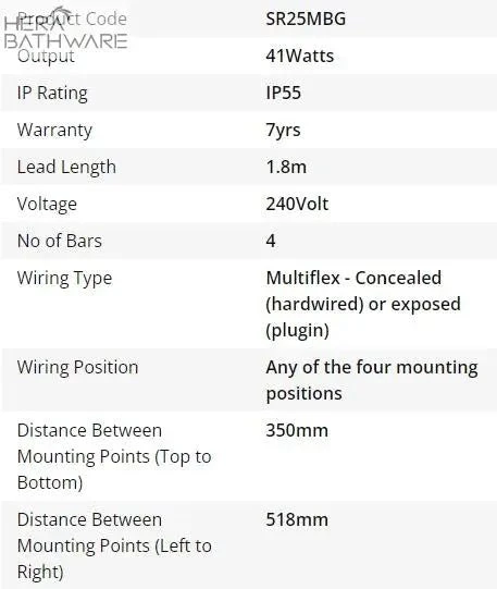 Thermogroup SR25MBG Brushed Gold Round Ladder Heated Towel Rail 550*550*122mm 2 Thermogroup SR25MBG Brushed Gold Round Ladder Heated Towel Rail 550*550*122mm - Image 2