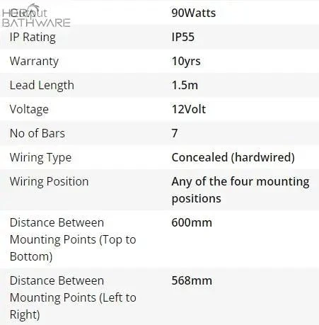 Thermogroup SR4412 12Volt Round Ladder Heated Towel Rail 600*800*122mm 2 Thermogroup SR4412 12Volt Round Ladder Heated Towel Rail 600*800*122mm - Image 2