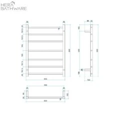 Thermogroup SR44MGM Gun Metal Round Ladder Heated Towel Rail 600*800*122mm -HERA BATHWARE thermogroup sr44mgm gun metal round ladder heated towel rail 600800122mmgun metalheated towel railthermogroup 697970