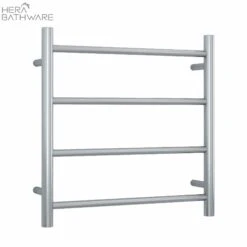 Thermogroup SRB25M Brushed Straight Round Ladder Heated Towel Rail 550*550*122mm