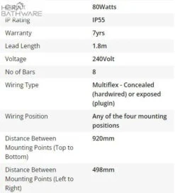 Thermogroup SRB27M Brushed Straight Round Ladder Heated Towel Rail 530*1120*122mm -HERA BATHWARE thermogroup srb27m brushed straight round ladder heated towel rail 5301120122mmbrushed stainless steelheated towel railthermogroup 171215