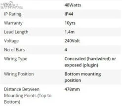 Thermogroup SV35 Straight Square Swivel Heated Towel Rail 600*540*99mm -HERA BATHWARE thermogroup sv35 straight square swivel heated towel rail 60054099mmstainless steelheated towel railthermogroup 108173