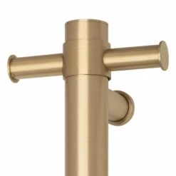 Thermogroup VSH900H Brushed Finish 240Volt Vertical Single Heated Rail -HERA BATHWARE thermogroup vsh900h brushed finish 240volt vertical single heated railbrushed brassheated towel railthermogroup 732675