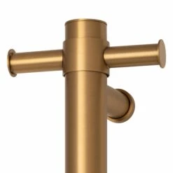 Thermogroup VSH900H Brushed Finish 240Volt Vertical Single Heated Rail -HERA BATHWARE thermogroup vsh900h brushed finish 240volt vertical single heated railbrushed goldheated towel railthermogroup 754671