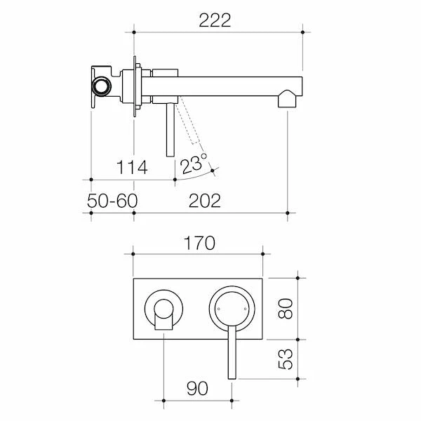 Titan Stainless Steel Wall Basin Mixer | Caroma 3 Titan Stainless Steel Wall Basin Mixer | Caroma - Image 3