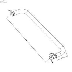 TOWEL BAR 500MM -HERA BATHWARE towel bar 500mmbrushed bronzetowel railnero tapware 702684