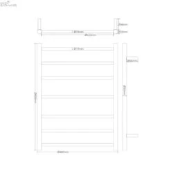 Towel Ladders -HERA BATHWARE towel laddersbrushed bronzeheated towel railnero tapware 708172