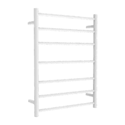 Towel Ladders -HERA BATHWARE towel laddersmatte whiteheated towel railnero tapware 819961