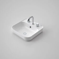 TRIBUTE Inset Square Basin 420mm | CAROMA -HERA BATHWARE tribute inset square basin 420mm caroma3 tap holessemi recessed basincaroma 415548