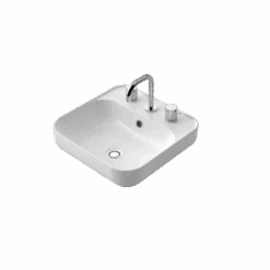 TRIBUTE Inset Square Basin 420mm | CAROMA -HERA BATHWARE tribute inset square basin 420mm caroma3 tap holessemi recessed basincaroma 754876